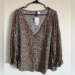 H&M Animal Print Blouse